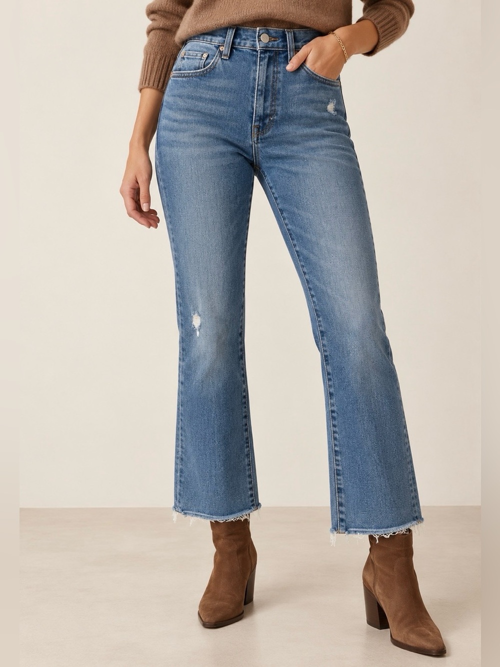 Pistola Lennon High Rise Cropped Boot Jeans | Premium Denim - Size 26